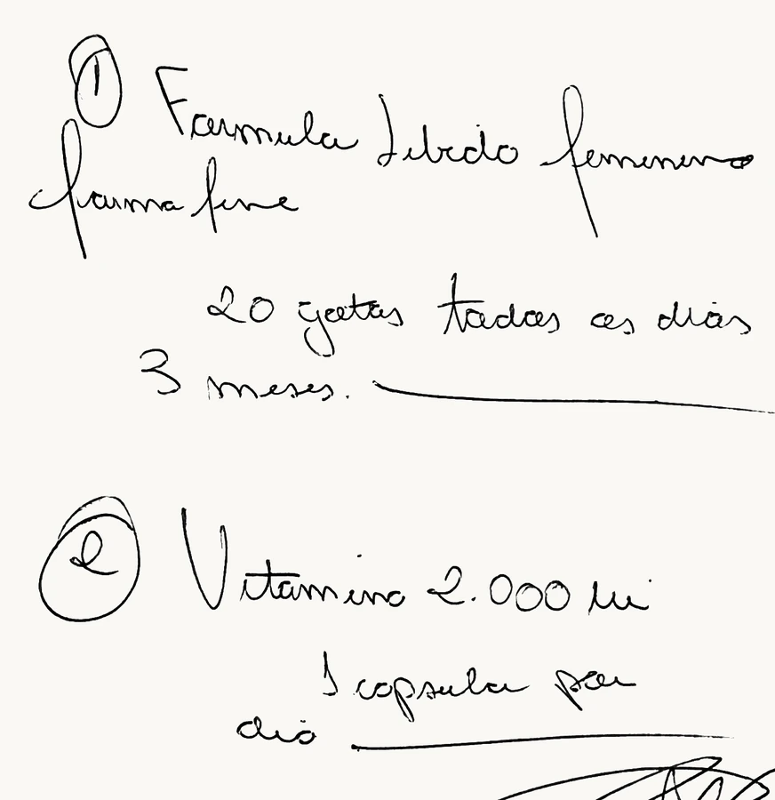Prescrição de profissional da saúde indicando a Fórmula para Libido Feminina em Gotas